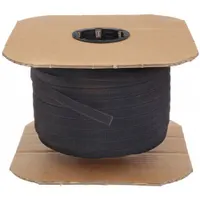 RIP-TIE Hook-and-Loop Cable Tie Roll: 600 ft Lg, 0.5 in Wd, 50 lb Tensile Strength, Black (MPN W-60-1SP-BK)