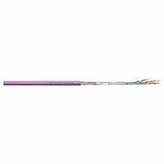 Continuous flexing bus drop cable for Ethernet/CAT7 systems. Features (4) shielded twisted pairs of 26 AWG conductors with a PVC jacket. Minimum bend radius factor of 7 x OD for fixed installations and 10 x OD for flexible applications. Suitable for use in cable carriers and other applications requiring repeated flexing.