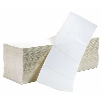 OEM Printer Label: 4 in Label Wd - Fanfold Thermal Transfer Labels