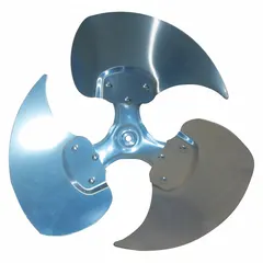 Replacement propeller for moving air in HVAC and refrigeration systems, including condensers, evaporators, and ventilation units. Designed for industrial and commercial applications requiring reliable airflow in confined spaces.