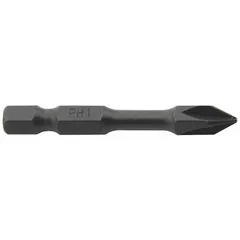 Impact-rated hex bit with 1/4 in hex shank and 2 in overall length. Designed for driving fasteners with impact drivers in construction, automotive repair, and general assembly applications.