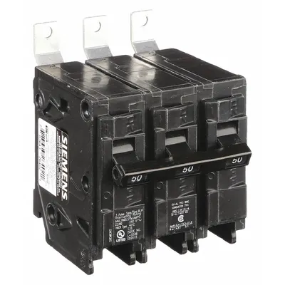 SIEMENS B350H BL Series 50A 3-Pole 240V AC Bolt-On Miniature Circuit Breaker - B Series, Bolt-On Siemens Miniature Circuit Breakers