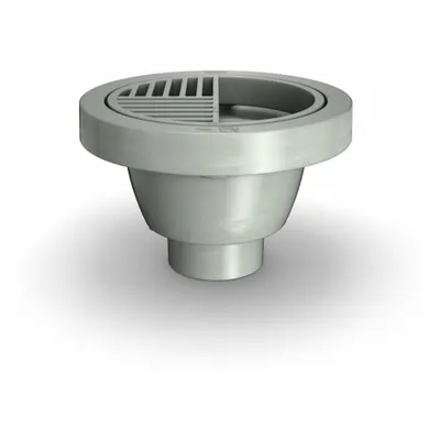 ZURN FS8-NH Round Polished Bronze Floor Sink with Grate, 11-1/8 in Overall Width - Floor Sinks with Grates