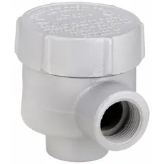 Iron conduit outlet body with triple coat epoxy coating. 90° elbow type with female threaded hubs for 3/4 in threaded IMC. Includes cover. UL Listed for hazardous locations: Class I, Divisions 1 and 2, Groups C, D; Class II, Divisions 1 and 2, Groups E, F, G; and Class III. Used for pulling, splicing, and routing conductors.