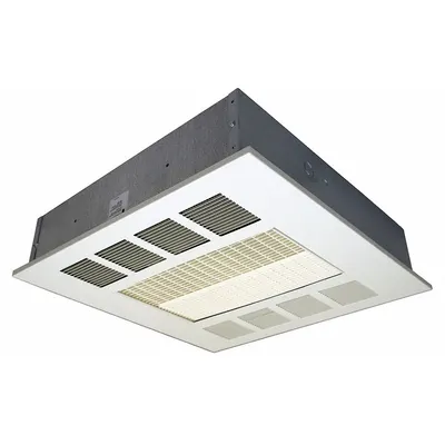 QMARK Electric Ceiling Panel Heater: 2500W/3800W/5000W, 208V AC, 1 or 3-phase - Recessed & Drop-In Panel Fan-Forced Electric Ceiling Heaters
