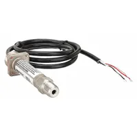 Stainless steel pressure transmitter with 4-20mA DC output and ±1% accuracy. Features 1/4 in Male NPT process connection, 3 ft cable, IP67 and NEMA 4X ratings. Overpressure 2x range, burst pressure 8x range. Suitable for industrial pressure measurement in hydraulic systems, pumps, and process control applications
