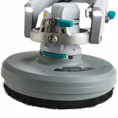 This white splash guard is a replacement part for floor cleaning machines. It has an overall width of 8 inches and is designed for machines of 8-inch size. The guard helps contain water and debris during cleaning operations.