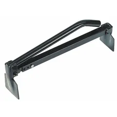 Steel brick tongs with a 17-1/2 in overall length. Designed for handling bricks in construction and masonry applications, allowing secure lifting and placement while reducing manual strain.