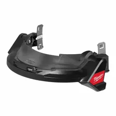 This black polycarbonate frame is designed to hold a face shield and attaches to slotted hard hats. It is compatible with Milwaukee BOLT series hard hats for use in industrial environments requiring head and face protection.