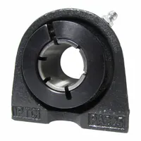 Cast iron pillow block ball bearing unit with a 1 1/2 in bore diameter. Features a tapped-base design for direct mounting using 1/2"-13 bolts. Suitable for supporting rotating shafts in general industrial applications such as conveyors and material handling equipment