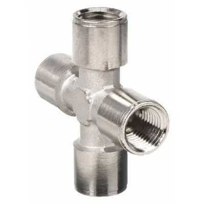 AIGNEP USA 1/8 in x 1/8 in x 1/8 in x 1/8 in Nickel-Plated CA360 - Nickel-Plated Threaded Low-Pressure Pipe Fittings