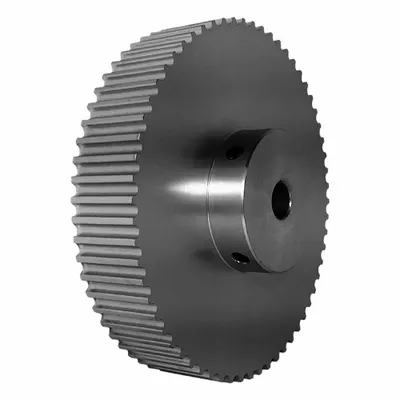 Dayton Timing Pulley: Modified Curvilinear, Fixed, For GT Timing Belt Section - GT Section Fixed-Bore Timing Pulleys with Hub