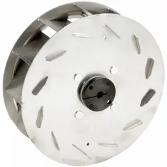 This Dayton blower wheel is a replacement component for HVACR fans, filters, and ventilation systems. It is compatible with manufacturer part number 48C155. The blower wheel is used to move air in commercial or industrial heating, cooling, and ventilation equipment, helping maintain proper airflow and system efficiency.