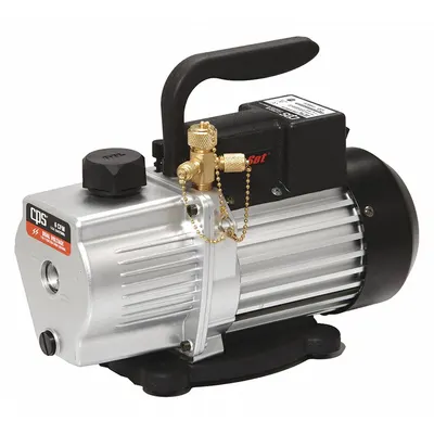 PRO-SET Vacuum Pump: 6 cfm, 10 micron Ultimate Vacuum, 120V AC, Not A2L Compatible - Standard Refrigerant Evacuation Pumps