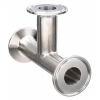 Sanitary Tee Fitting: Tee, 2 in OD x 2 in OD x 2 in OD Size, Clamp, 316L Stainless Steel (MPN TEG76L2.0-PL)