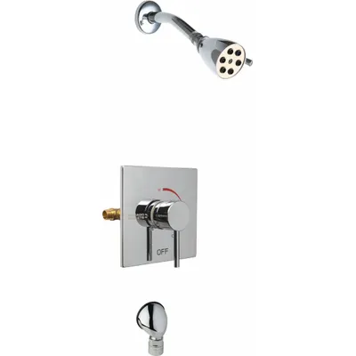 CHICAGO FAUCETS SH-TP Brass Single Function Fixed Shower Faucet, 2.5 gpm - Shower Faucets with Fixed Showerheads