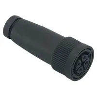 IFM M18 Circular Connector: M18 Female Thread with Straight Connection, 4 Socket, Nylon, IP65 (MPN E10137)