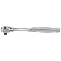 PROTO Hand Ratchet: Pear, Reversible, 10 1/2 in Overall Lg, Chrome, 8° Min Arc Swing, Proto (MPN J5449XLQR)