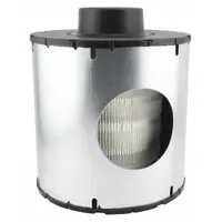 Round engine air filter with 8 9/16-inch outside diameter and bottom configuration. Designed for engine air intake systems to filter airborne contaminants. Commonly used in automotive and industrial equipment requiring the PA2816 interchange