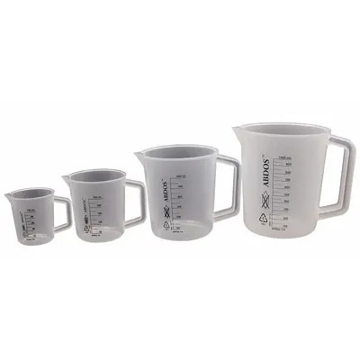 OEM Beaker: Tall Form with Handle - Tall Form Plastic Beakers with Handles