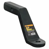 This Class V ball mount is constructed from corrosion-resistant carbon steel with a powder-coated finish. It features a 1 1/4 in compatible ball shank diameter and a non-adjustable design. Suitable for towing heavy trailers, boats, or equipment in demanding applications