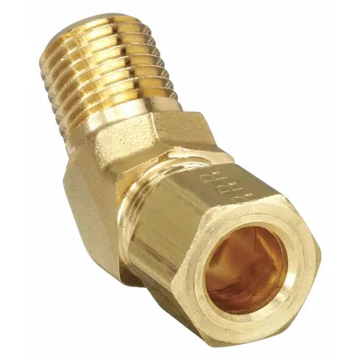 PARKER Self-Aligning Brass Compression Fitting, 3/8 in OD x 1/4 in MNPT, 10 PK - Self-Aligning Brass Compression Fittings