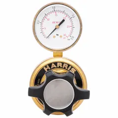 Single-stage high-purity regulator for air and inert gases. Features a Neoprene diaphragm, 1/2" NPT F inlet and outlet, with a maximum outlet pressure of 15 psig. Used in applications requiring consistent delivery pressure for sensitive environments such as laboratory gas systems and analytical instrumentation.