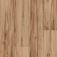 This vinyl floor tile from the Parallel USA LVT line features a Cottonwood Springs embossed finish in Sunset Blonde color. Each tile measures 6 inches in width. Suitable for both commercial and residential flooring applications, it provides a wood-look surface for high-traffic areas