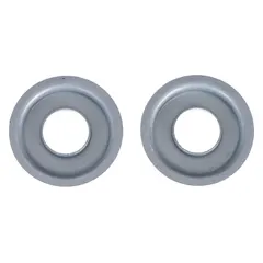 This 2-pack of reducing bushings adapts a 1 in arbor hole to a 3/8 in reduced arbor hole, enabling 4 in to 6 in flap and convolute wheels to fit smaller spindles. Used in grinding and finishing applications where wheel arbor size must match machine shaft diameter.