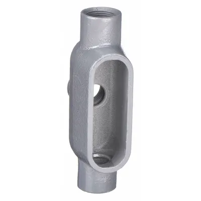 HUBBELL KILLARK Conduit Outlet Body: Iron, 1/2 in Trade Size, TB Body, 6.2 cu in Body Capacity - TB - Tee Type