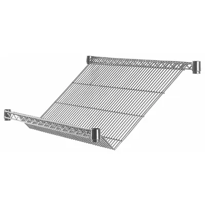 METRO Gravity-Flow Wire Shelf 24x18 Split Sleeve Dry Silver 200 lb - Gravity-Flow Wire Shelves for Dry Use