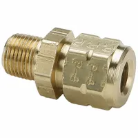 PARKER Compression Fitting Adapter: 1/2 in OD x 1/2 in OD Fitting Size, Compression x Compression (MPN 68VL-8-8)
