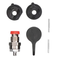 Replacement valve assembly for Graco line stripers. Includes gasket. Compatible with models 233960, 249691, 249914, 253958, 261815, 261820, 262800, and 262805. Used in pavement marking equipment for sealing and flow control.