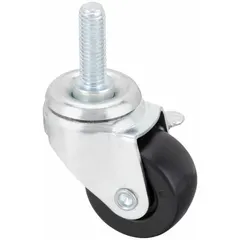 Approved Vendor 2HR-8A-LP-ZN-HD-PP-B Phenolic Swivel Caster with Brake, 2" Diameter, 1 1/8" Width, 1 1/2" Stem, 1/2"-13 Thread