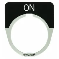 Legend Plate: 30 mm Panel Mounting Size, Half-Round, 1 3/4 in Overall Wd, For Series 10250T (MPN 10250TM25)