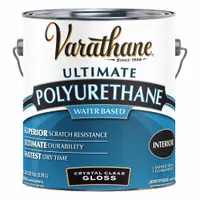 VARATHANE Finish: Finish, Interior, Water, 1 gal Container Size, Wood, Gloss, Crystal Clear, Clear (MPN 200031)