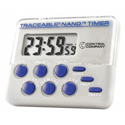 TRACEABLE 5132 Digital Timer, LCD, Audible, 23h 59m 59s Countdown - Digital Timers