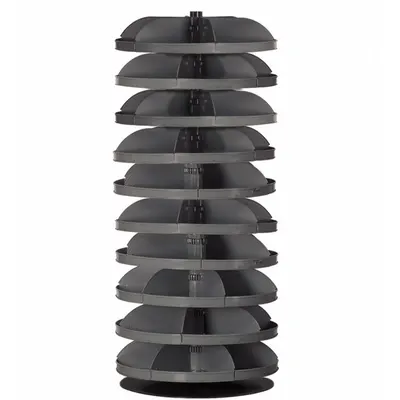 DURHAM MFG Revolving Storage Bin with Flat-Bottom Shelves - Revolving Storage Bins with Flat-Bottom Shelves