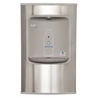 H2O TO GO Bottle Filler: On-Wall, Non-Refrigerated, Stainless Steel, Gray, Satin (MPN BF16)