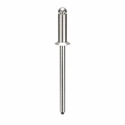 OEM Flush-Mount Blind Rivet, 0.125" dia, 1.481" L, Plain, 500 PK - Flush-Mount Blind Rivets