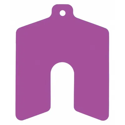 PRECISION BRAND Untabbed Slotted Shim, 0.0015" Thk, B Trade Size, 3x3 in, PK20 - Untabbed Slotted Shims