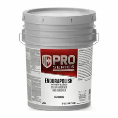 This clear concrete resurfacer hardens and densifies concrete surfaces to improve durability and reduce dusting. It is supplied in a 5-gallon pail with a coverage range of 400-500 sq ft and contains no VOCs. Suitable for use in industrial and commercial facilities.
