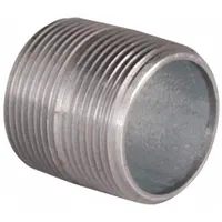 Pipe Nipple: 2 in Nominal Pipe Size, 3 in Lg, Schedule 80, Galvanized Steel, Threaded on Both Ends (MPN 0331844407)