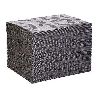 PIG Sorbent Pad: 33 3/8 oz Volume Absorbed Per Pad, 20 in x 16 in Pad Size (L x W) - Sorbent Pads
