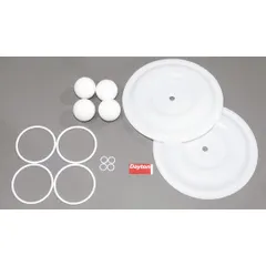 This fluid-end repair kit is designed for rebuilding the fluid end of industrial reciprocating pumps. It includes PTFE seals and gaskets to restore sealing and pressure integrity, suitable for high-pressure cleaning, water jetting, and process fluid transfer systems.