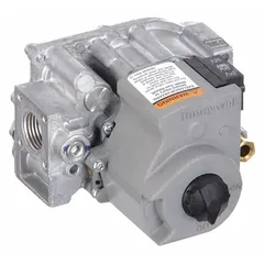 This gas valve is a replacement component for HVACR systems, controlling gas flow in furnaces, boilers, and commercial heating equipment. It ensures regulated fuel delivery for combustion processes in industrial and commercial facilities.