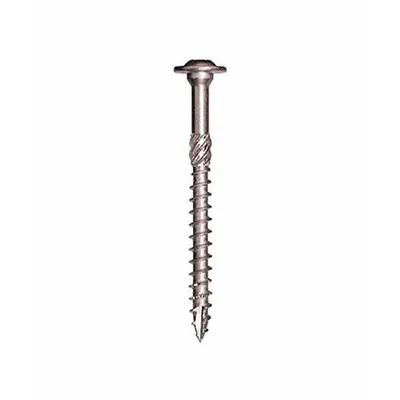 GRK Deck Screw: 5/16 in Size, 3 1/8 in Lg, Climatek, Round, Torx/Star - Deck Screws for Wood