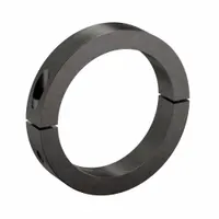 This heavy-duty shaft collar features a 2-piece, round, clamp-on design with a 6 in bore diameter and 1 3/8 in collar width. It is used to position, secure, or limit axial movement on shafts in industrial machinery, conveyors, and automation systems. The clamp-on style provides high holding power without marring the shaft, suitable for high-torque or vibration-prone applications