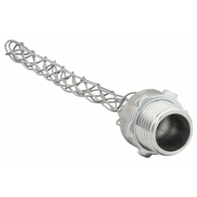 HUBBELL WIRING DEVICE-KELLEMS Straight Metallic Cord Grip with Mesh - Straight Metallic Cord Grips with Mesh