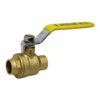APOLLO Manual Two-Way Ball Valve: 1/2 in, Brass, Straight, Sweat x Sweat, Full Port Ball Port, Lever (MPN 94A20301)